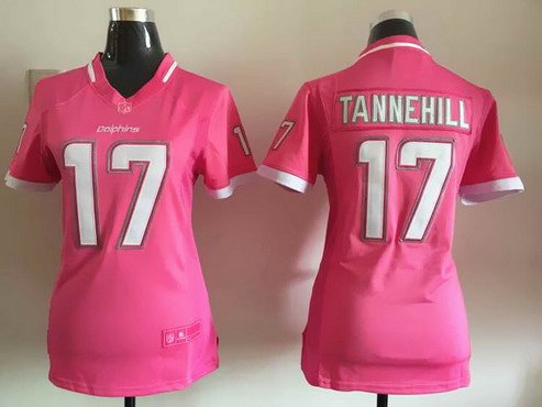 Women's Miami Dolphins #17 Ryan Tannehill Pink Bubble Gum 2015 NFL Jersey