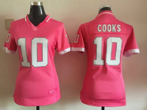 Women's New Orleans Saints #10 Brandin Cooks Pink Bubble Gum 2015 NFL Jersey