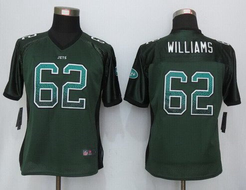 Women's New York Jets #62 Leonard Williams Green Drift Fashion NFL Nike Jersey