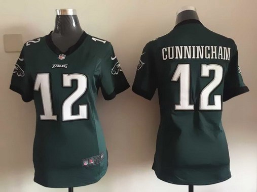 Women's Philadelphia Eagles #12 Randall Cunningham Midnight Green Retired Player NFL Nike Game Jersey