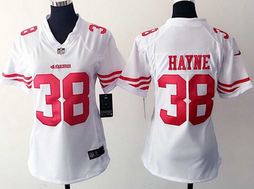 Women's San Francisco 49ers #38 Jarryd Hayne White Road NFL Nike Game Jersey