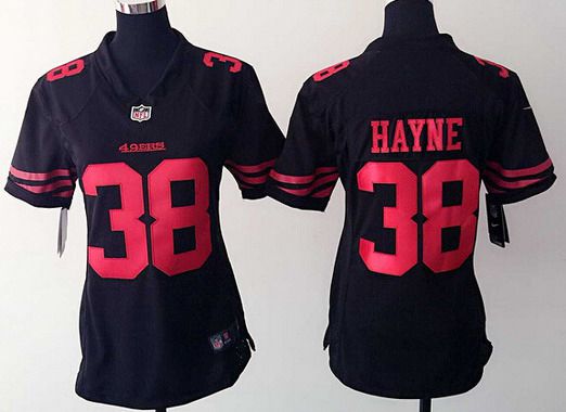 Women's San Francisco 49ers #38 Jarryd Hayne Black Alternate 2015 NFL Nike Game Jersey