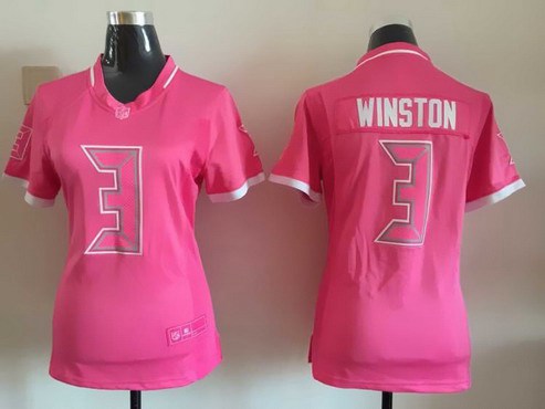 Women's Tampa Bay Buccaneers #3 Jameis Winston Pink Bubble Gum 2015 NFL Jersey