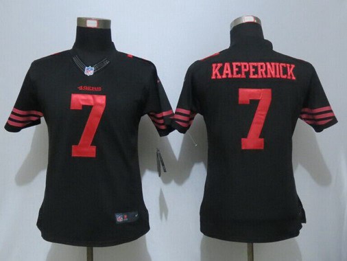 Women's San Francisco 49ers #7 Colin Kaepernick Black Alternate 2015 NFL Nike Limited Jersey