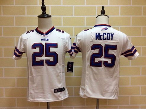 Youth Buffalo Bills #25 LeSean McCoy White Road NFL Nike Game Jersey