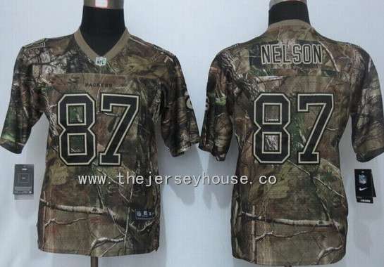 Youth Green Bay Packers #87 Jordy Nelson Camo Realtree NFL Nike Jersey