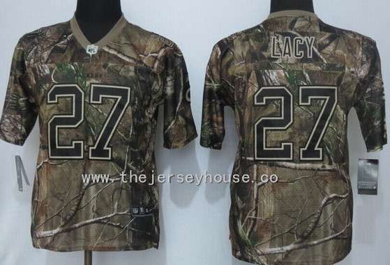 Youth Green Bay Packers #27 Eddie Lacy Camo Realtree NFL Nike Jersey