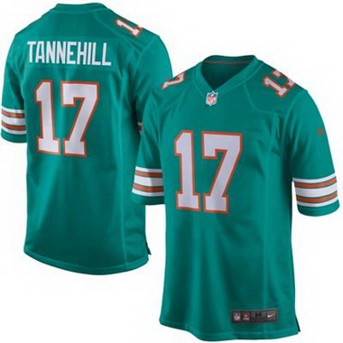 Youth Miami Dolphins #17 Ryan Tannehill Aqua Green Alternate 2015 NFL Nike Game Jersey