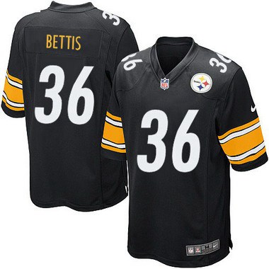 Youth Pittsburgh Steelers #36 Jerome Bettis Black Retired Player NFL Nike Game Jersey