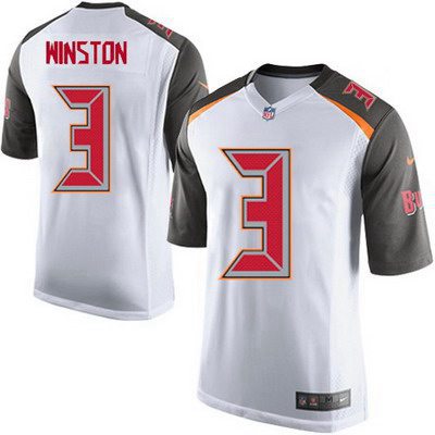 Youth Tampa Bay Buccaneers #3 Jameis Winston Nike White Game Jersey