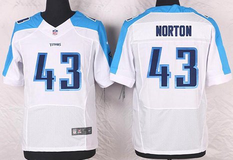 Men's Tennessee Titans #43 Jim Norton White Retired Player NFL Nike Elite Jersey