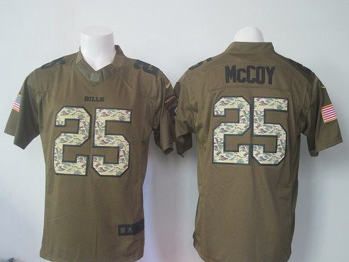 Men's Buffalo Bills #25 LeSean McCoy Green Salute To Service 2015 NFL Nike Limited Jersey