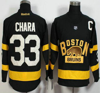 Men's Boston Bruins #33 Zdeno Chara Reebok Black 2016 Winter Classic Premier Jersey