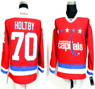 Men's Washington Capitals #70 Braden Holtby Red Third Reebok Hockey Jersey