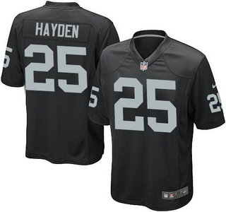 Nike Oakland Raiders #25 DJ Hayden Black Game NFL Jersey