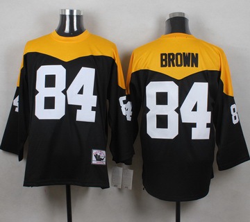 Men's Pittsburgh Steelers #84 Antonio Brown Black 1967 Home Throwback NFL Jersey