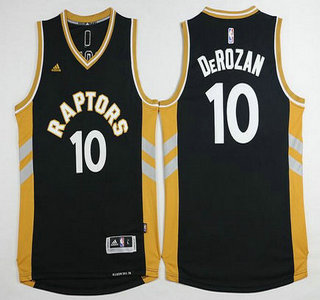 Men's Toronto Raptors #10 Demar DeRozan Revolution 30 Swingman 2015-16 Black Jersey