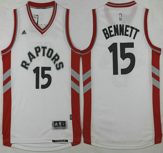 Men's Toronto Raptors #15 Anthony Bennett Revolution 30 Swingman 2015-16 New White Jersey