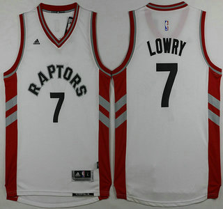 Men's Toronto Raptors #7 Kyle Lowry Revolution 30 Swingman 2015-16 New White Jersey