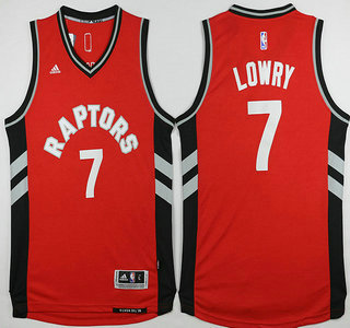 Men's Toronto Raptors #7 Kyle Lowry Revolution 30 Swingman 2015-16 New Red Jersey