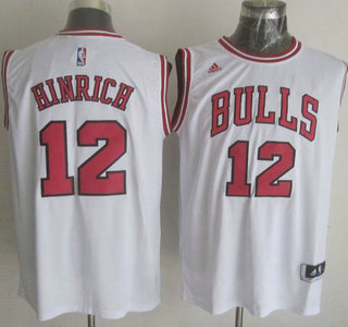 Men's Chicago Bulls #12 Kirk Hinrich Revolution 30 Swingman 2014 New White Jersey