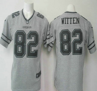 Men's Dallas Cowboys #82 Jason Witten Nike Gray Gridiron 2015 NFL Gray Limited Jersey