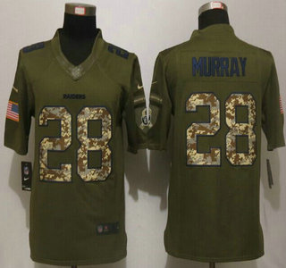 Men's Oakland Raiders #28 Latavius Murray Green Salute to Service 2015 NFL Nike Limited Jersey