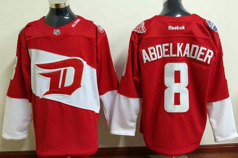 Men's Detroit Red Wings #8 Justin Abdelkader Reebok Red 2016 Stadium Series Team Premier Jersey