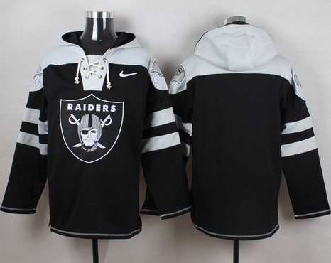 Men's Oakland Raiders Blank Black Team Color 2014 NFL Nike Hoodie