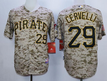 Men's Pittsburgh Pirates #29 Francisco Cervelli Alternate Camo Jersey