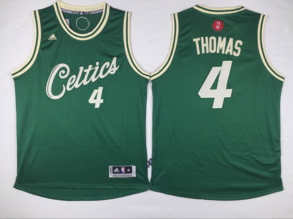 Men's Cleveland Cavaliers #4 Isaiah Thomas Revolution 30 Swingman 2015 Christmas Day Green Jersey