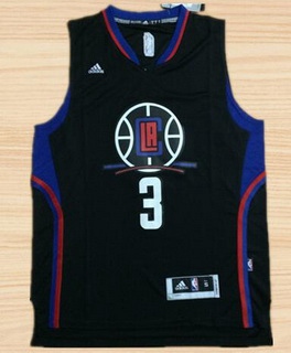 Men's Los Angeles Clippers #3 Chris Paul Revolution 30 Swingman 2015-16 Black Jersey