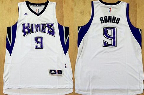 Men's Sacramento Kings #9 Rajon Rondo Revolution 30 Swingman New White Jersey