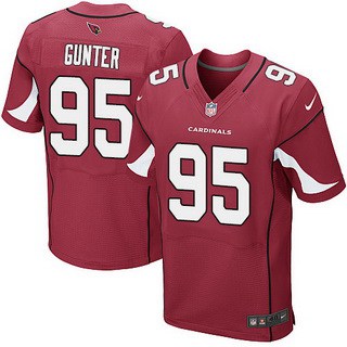 Men's Arizona Cardinals #95 Rodney Gunter Red Team Color NFL Nike Elite Jersey