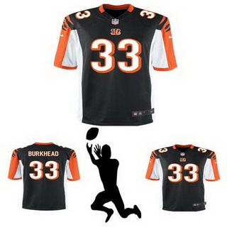 Men's Cincinnati Bengals #33 Rex Burkhead Black Team Color NFL Nike Elite Jersey