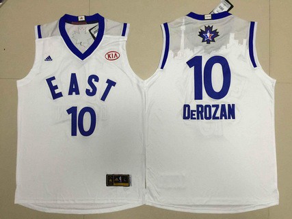 2015-16 NBA Eastern All-Stars Men's #10 Demar DeRozan Revolution 30 Swingman White Jersey