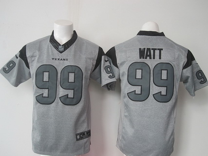 Men's Houston Texans #99 J.J. Watt Nike Gray Gridiron 2015 NFL Gray Limited Jersey