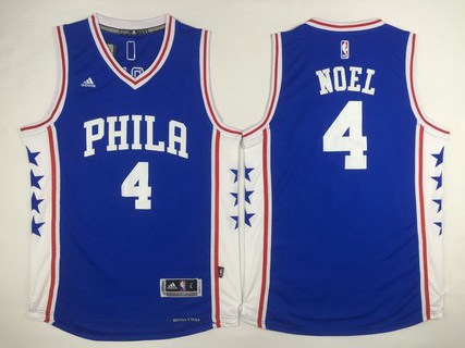 Men's Philadelphia 76ers #4 Nerlens Noel Revolution 30 Swingman 2015-16 Blue Jersey