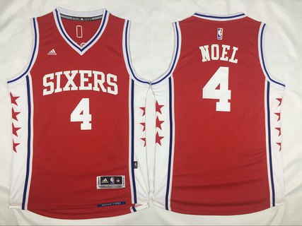 Men's Philadelphia 76ers #4 Nerlens Noel Revolution 30 Swingman 2015-16 Red Jersey