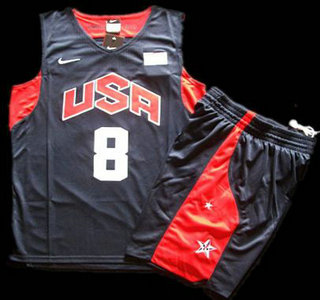 2012 Olympic USA Team #8 Deron Williams Blue Basketball Jerseys & Shorts Suit