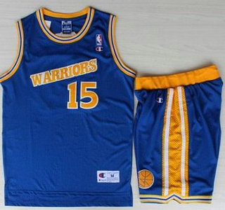 Golden State Warriors #15 Latrell Sprewell Blue Hardwood Classics NBA Jerseys Shorts Suits