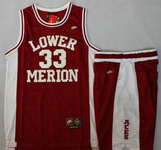 Lower Merion #33 Kobe Bryant Red Basketball Jerseys Shorts Suits