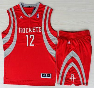 Houston Rockets #12 Dwight Howard Red Revolution 30 Swingman NBA Jerseys Shorts Suit