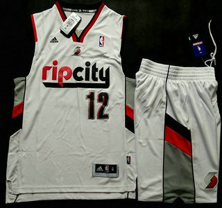 Portland Trail Blazers #12 LaMarcus Aldridge White Revolution 30 Swingman Jersey Short Suits