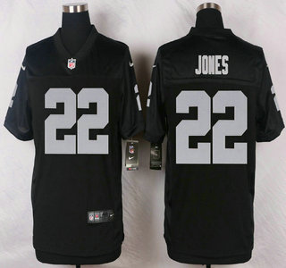 Oakland Raiders #22 Taiwan Jones Nike Black Elite Jersey