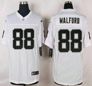 Oakland Raiders #88 Clive Walford Nike White Elite Jersey