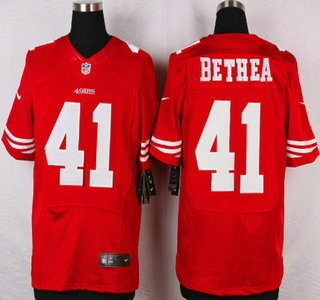 San Francisco 49ers #41 Antoine Bethea Nike Red Elite Jersey