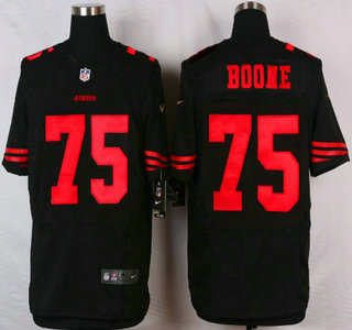 San Francisco 49ers #75 Alex Boone 2015 Nike Black Elite Jersey