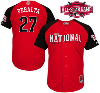 National League St. Louis Cardinals #27 Jhonny Peralta 2015 MLB All-Star Red Jersey