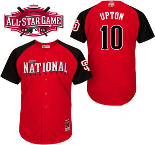 National League San Diego Padres #10 Justin Upton Red 2015 All-Star Game Player Jersey